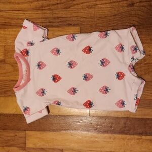 Cat & Jack Strawberry Shorts Onesie
